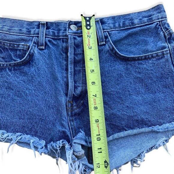 John Galt California Women Shorts Button Fly Frayed Distressed Blue Denim Size M - Picture 4 of 8